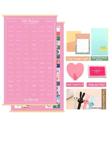 Set regalo 100 cose da fare per coppie con poster, tampone, album e penna coniglio