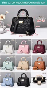 Elegante borsa trapuntata con manico e tracolla e piccolo borsellino coordinato