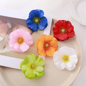 Colorful artificial magnolia flower heads set for home decor and clothing accessories