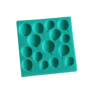 Multipurpose teal silicone balloon mold for DIY cake chocolate and resin crafts
