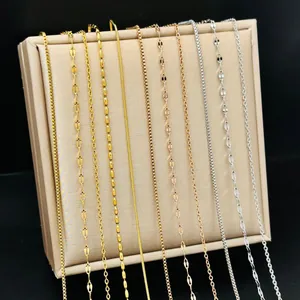 Stainless Steel Necklace For Women Men Gold Silver Rose Gold Lip Chain O-Chain Box Chain Titanium Steel Fashion Jewelry