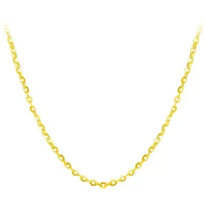 Elegant gold titanium steel lip chain necklace with high-polish stainless steel finish.