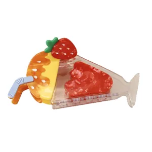 Unique fruit ice cream shaped acetic acid hair claw clip for women's hairstyling