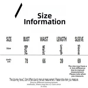Detailed size chart for street style slim-fit zipper top in centimeters measurement
