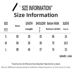 Comprehensive size chart for rhinestone hooded sports set short sleeve top in cm.