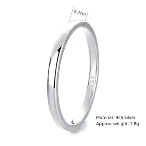 Macro detail of minimalist 0.2cm 925 sterling silver ring with material and weight