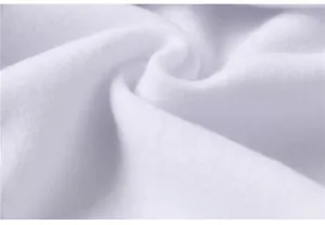 Close-up macro detail of soft white fleece fabric lining for high-quality children's hoodie.