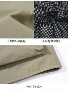Macro view showing the quick-dry fabric, mesh lining, and hem detail of this outdoor vest