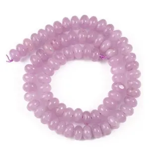 Lavender natural stone abacus beads for handmade DIY jewelry making and bracelet design