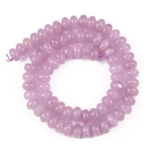 Strand of 5x8mm natural purple stone abacus spacer beads for DIY jewelry making