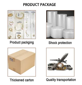 Vue détaillée de l'emballage du produit, papier bulle et carton renforcé inclus