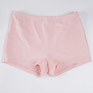 Front view of pink sports shorts showing fabric texture and stitching