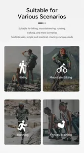 Collage showing outdoor activities including hiking, cycling, and running in sun gear