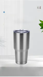 304 stainless steel vacuum insulated travel tumbler with lid and certification logos