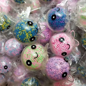 Octopus squeeze toy with colorful foam beads for stress relief and sensory play.