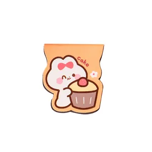 Cute cartoon rabbit magnetic bookmark with cupcake design for students and office