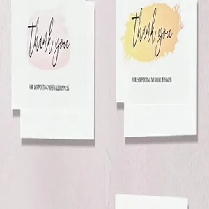 Elegant watercolor thank you cards for small business owners, high-quality copper paper
