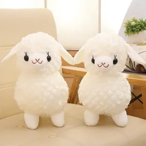 Two adorable soft white plush sheep toys lamb dolls for girls birthday gift idea