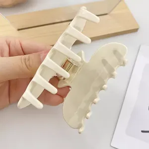 Large cream acetate hair claw clip French shark clip for elegant hair styling accessory