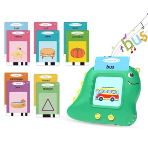Dinosaur talking flash card reader toy for toddler early education English learning