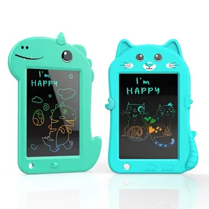 Cute cartoon dinosaur and cat shaped LCD writing tablets for kids creative drawing
