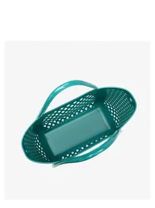 Draufsicht auf die türkisfarbene Silikon-Strandtasche mit viel Stauraum im Inneren