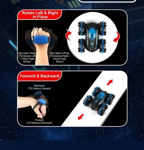 Detailed gesture control operation instructions for amphibious RC stunt car movements