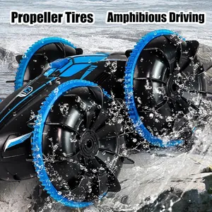 Waterproof Amphibious RC Stunt Car 360 Rotation Double Sided Driving All Terrain Remote Control Vehicle Toy For Children