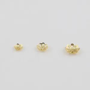 18k gold-plated color-retaining circular spacer beads for DIY jewelry making accessories