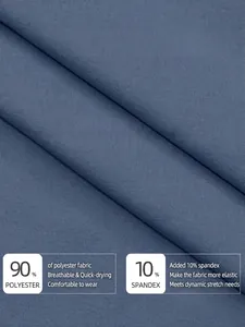Detailed view of blue moisture-wicking quick-dry fabric for men's sports hoodie
