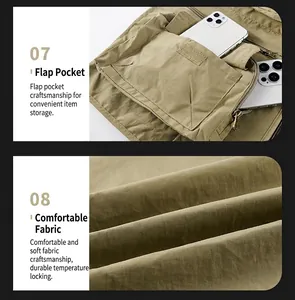 Detail view of the functional flap pocket and soft fabric texture of the outdoor vest.