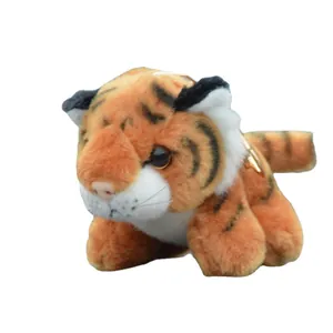 Adorable mini porte-clés tigre en peluche jouet animal pour décor de sac