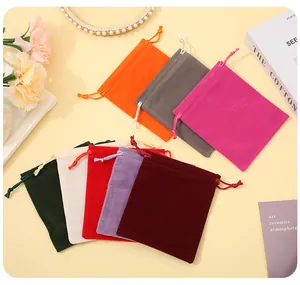 Premium multi-colored velvet drawstring pouches for jewelry storage and gift packaging.