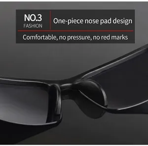 Macro view of integrated nose pads on black sunglasses for a pressure-free comfortable wear