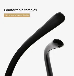 Detailaufnahme der komfortablen schwarzen Sonnenbrillenbügel mit ergonomischem Anti-Rutsch-Design