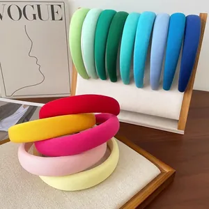 Ensemble de serre-têtes en éponge colorés pour le coiffage des cheveux des filles