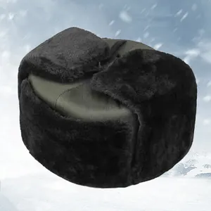 Chapeau Ushanka d'hiver classique avec doublure épaisse en fausse fourrure