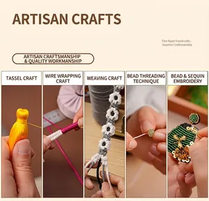 Close-up view showcasing professional handmade weaving and beadwork for daisy cup lanyards