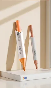 Detailed view of washable acrylic marker for kids showing large ink capacity comparison
