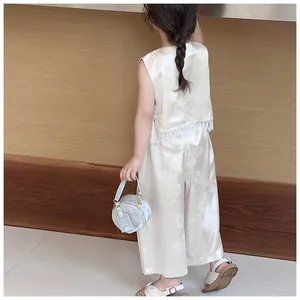 Bolso bandolera redondo de PU para niñas, accesorio de moda elegante para el verano