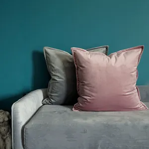 Noords Effen Kleur Fluwelen Kussensloop Met Ruche Rand Zacht Polyester Decoratieve Kussenhoes Voor Bank Woonkamer Slaapkamer