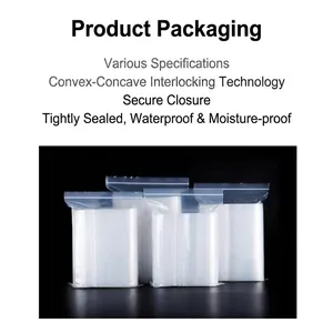 Close-up of clear resealable poly bags for earring packaging and secure storage