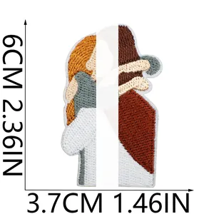 Detailansicht des Jesus-Stickereipflichts mit Maßen von 6 cm mal 3,7 cm Größe