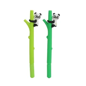Creative cartoon panda gel pens with bamboo stalk design for cute student stationery gift