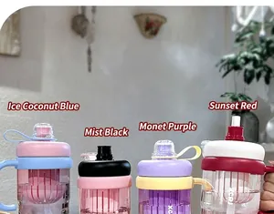 Showcasing four stylish color options of the large capacity tea infuser water bottle