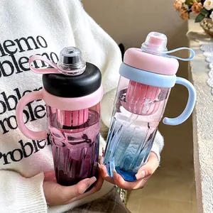 Gradient water bottle with tea infuser and handle, high-aesthetic large capacity jug