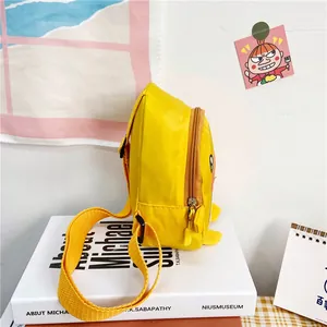 Sac à bandoulière mignon canard jaune de dessin animé pour les tout-petits