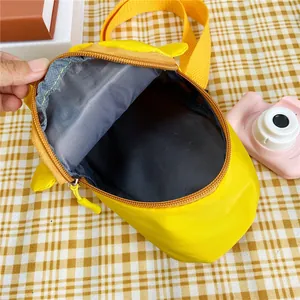 Sac à bandoulière mignon canard jaune pour enfants avec compartiment interne spacieux