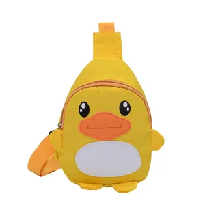 Sac bandoulière canard jaune mignon pour enfants avec sangle réglable