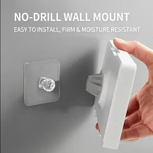 Soporte de pared impermeable para teléfono de baño con montaje adhesivo sin taladro